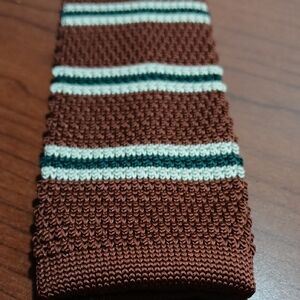 OTTO Brown and Green Striped Tie